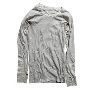 Lululemon Swiftly Tech Long Sleeve Heathered Slate Running Shirt XS